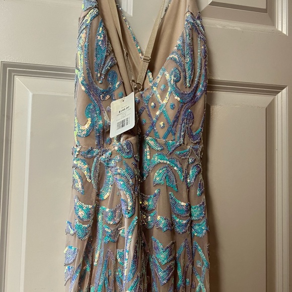 Breeze Bridal Nude with Sequins Long Prom Dress - Picture 2 of 3